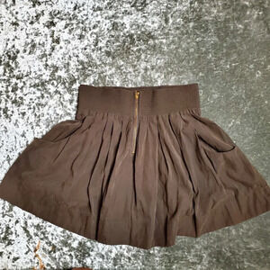 MetroPark Green Pleated Skater Skirt